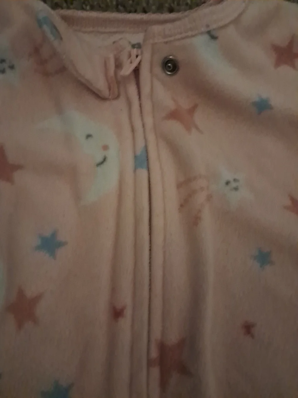 Carter's Pink Moon & Star Footed One-Piece Pajamas